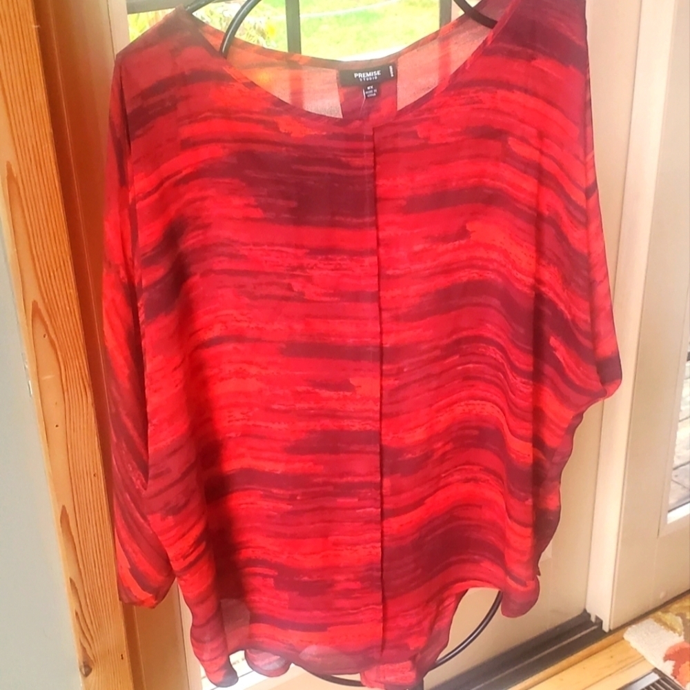 Premise Studio Light‎ Long Slv Sz 0X Tunic Top